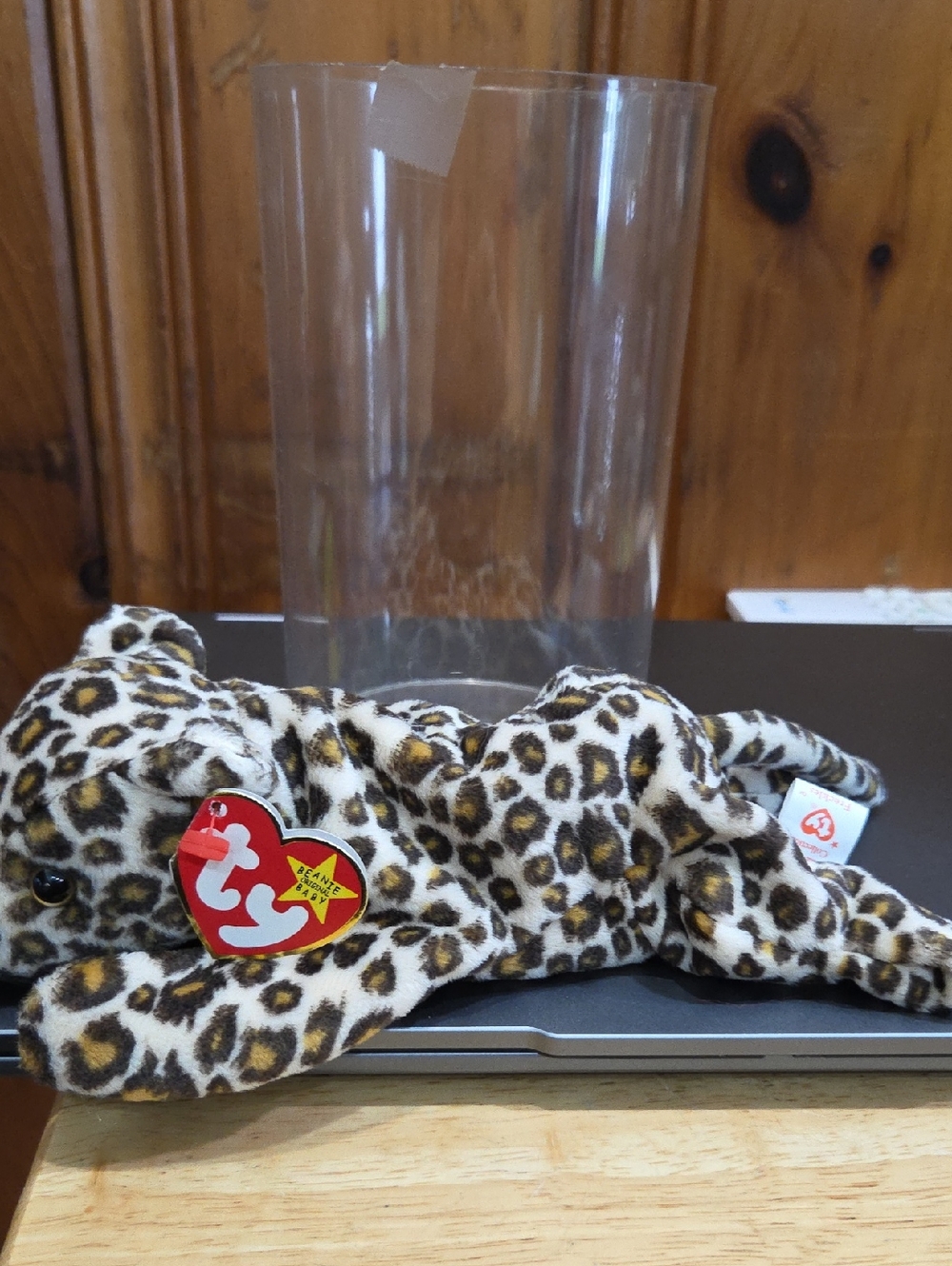 Ty Beanie Babies Leopard Plush - Brown & White Spot